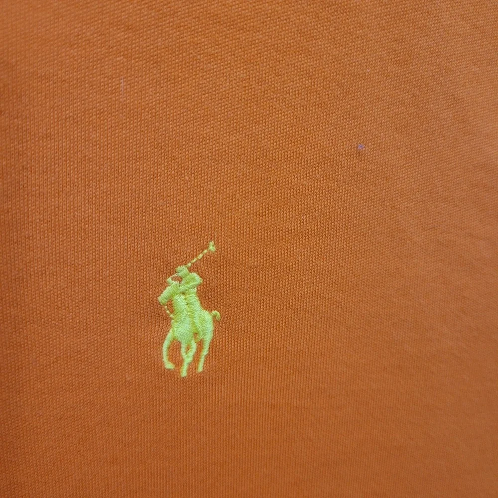 Polo by Ralph Lauren‎ Mens L Orange Polo Shirt Short Sleeve Cotton